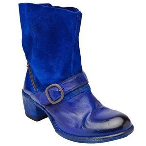 Officine Creative - Blue Leather Buckle Boots (RARE!)